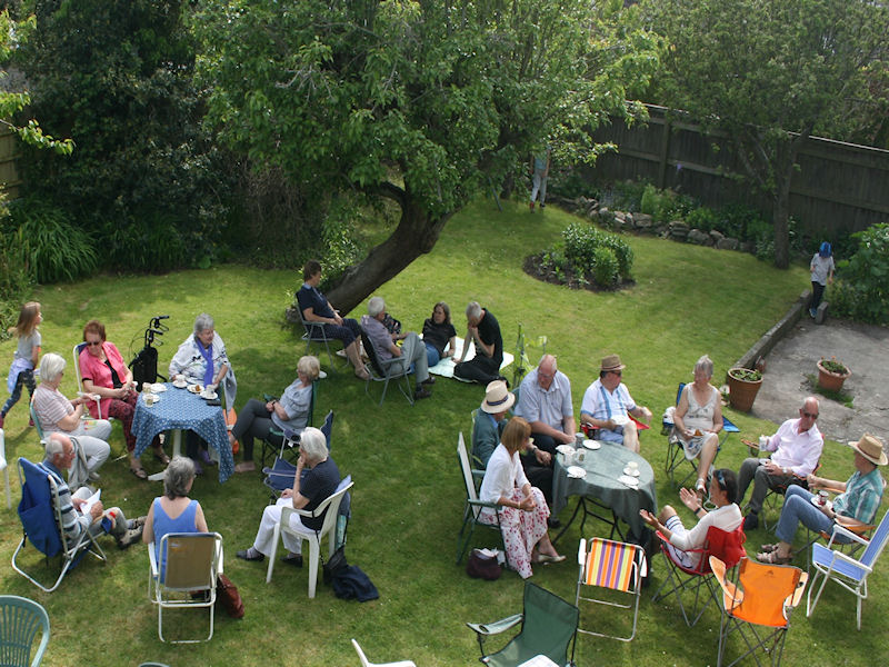 Garden party on Vicarage lawn